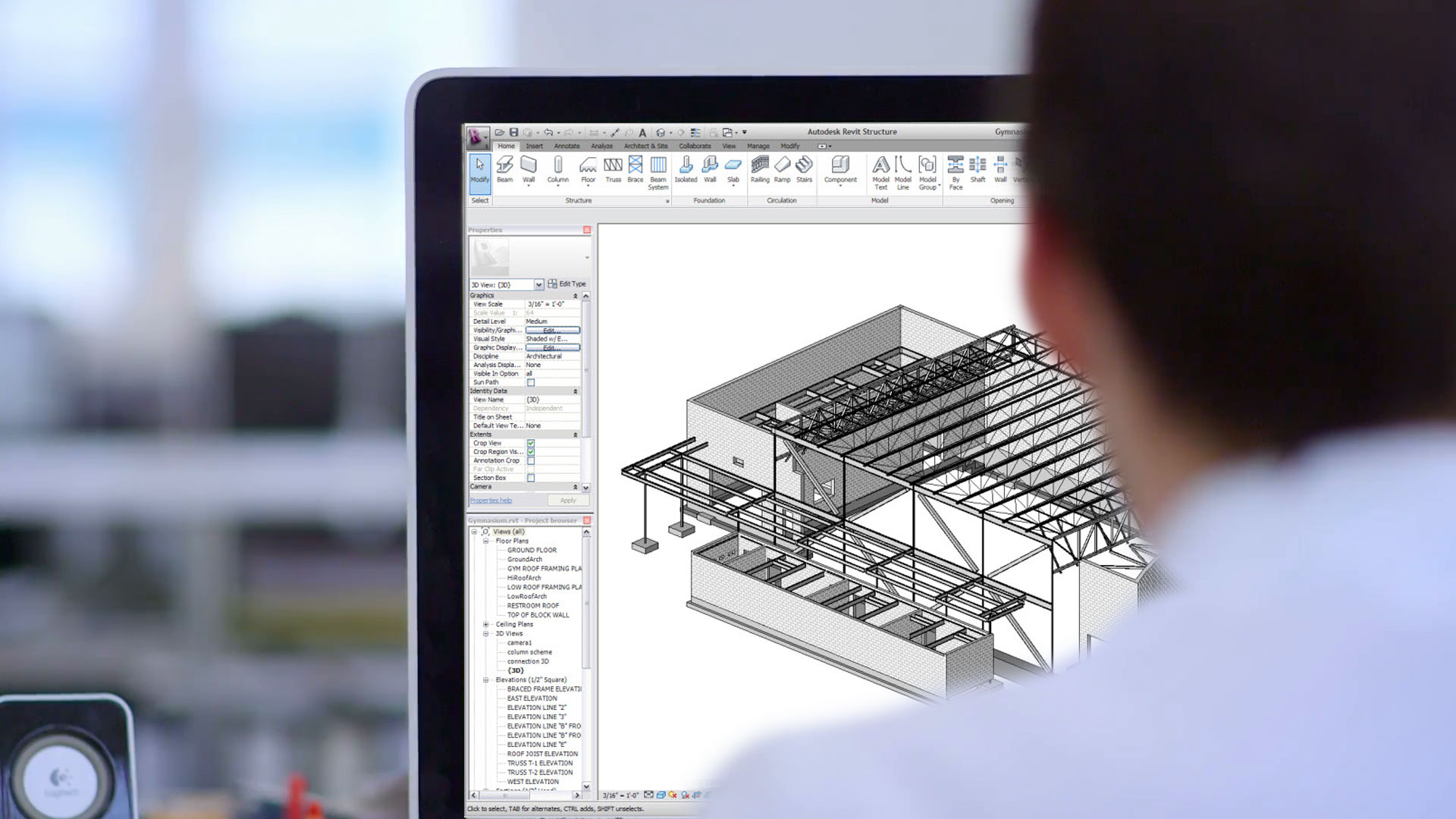 BIM practitioner working on a Revit model